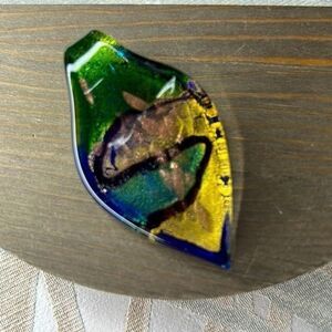 Large glass, artistic pendant